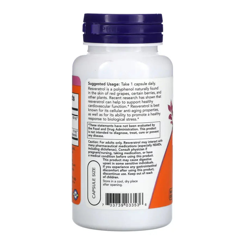 Resveratrol 200mg (60) - Now Foods