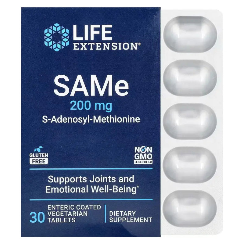 SAMe S-Adenosilmetionina 200 mg (30) - Life Extension