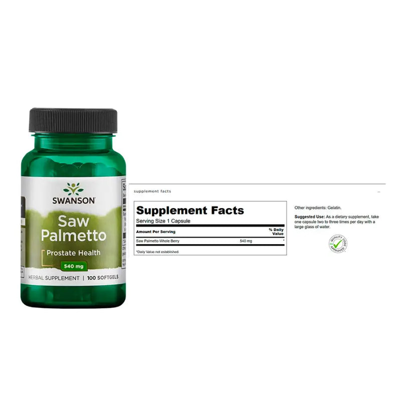 Saw Palmetto 540mg (100 Capsulas) - Swanson