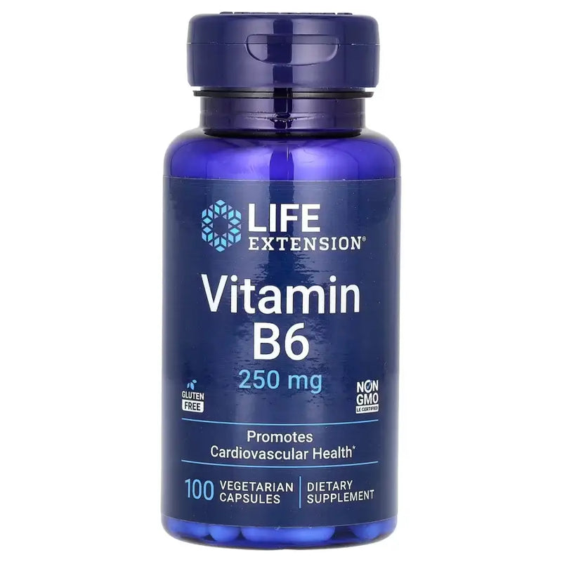 Vitamin B6 250mg (100 Vegetarian Capsules) - Life Extension