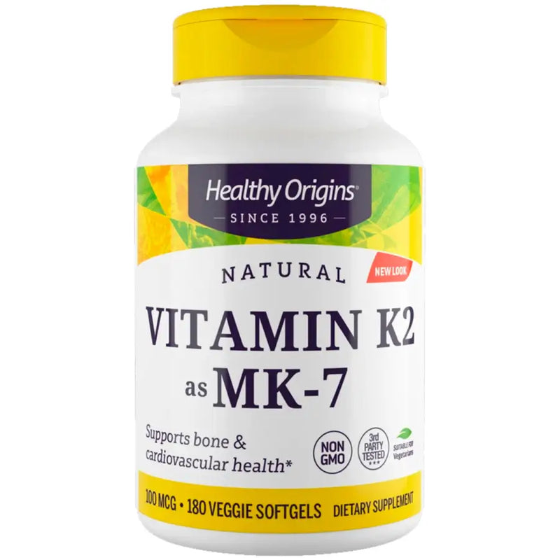 Vitamin K2 as Mk7 100mcg (180 Veggie Capsules) - Healthy