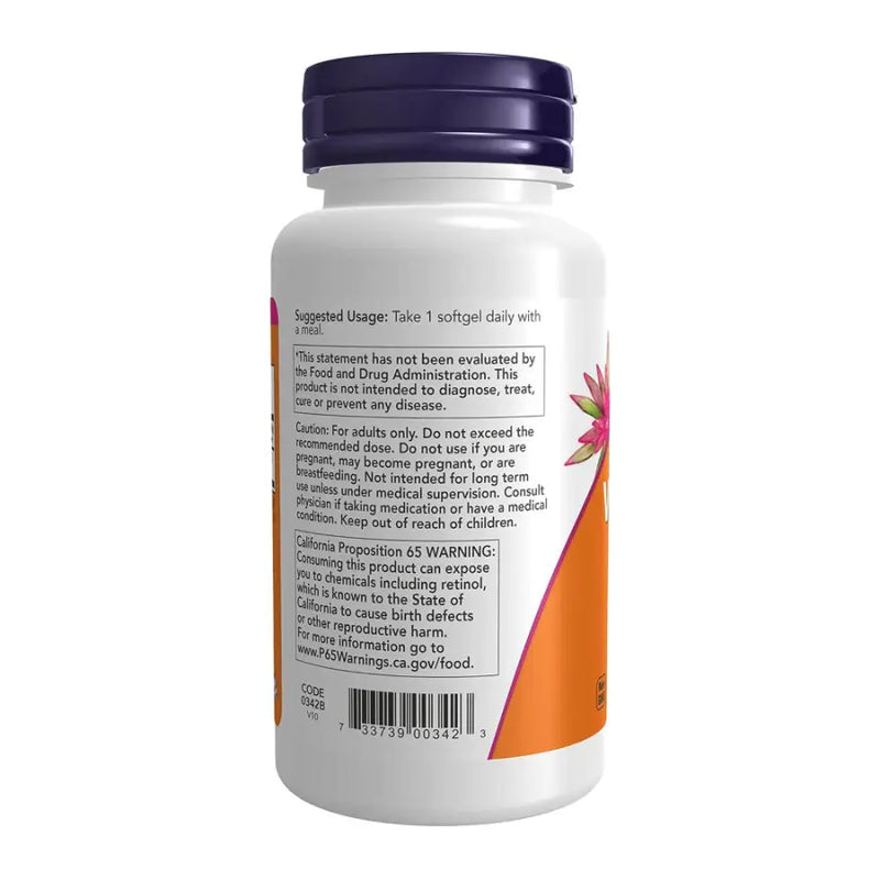 Vitamina A 25000UI (250 Softgels) - Now Foods