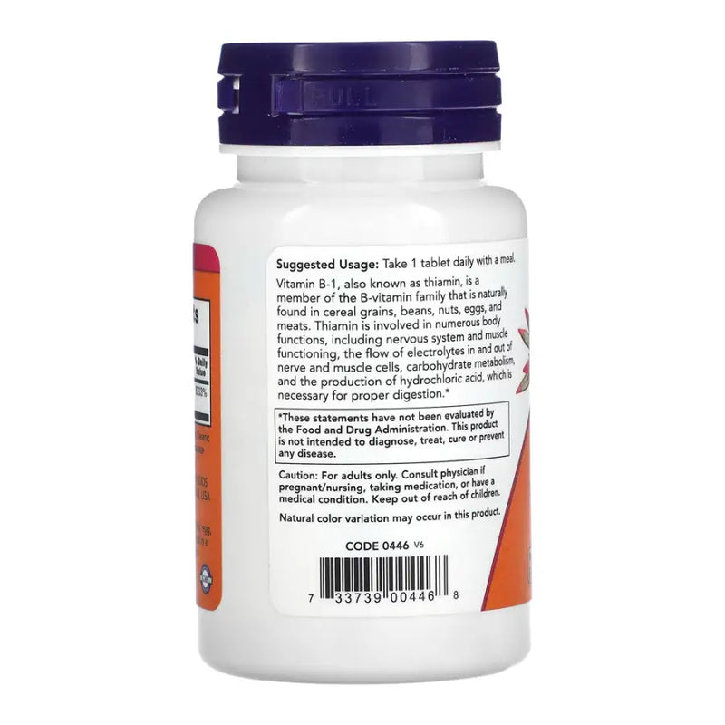 Vitamina B - 1 100mg (100) - Now Foods