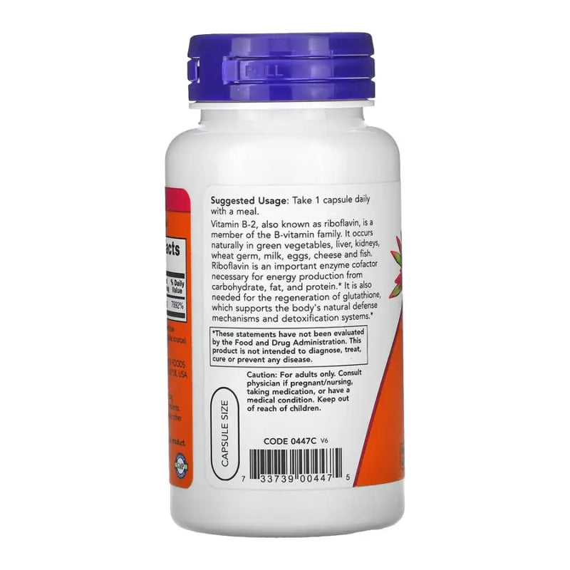 Vitamina B - 2 100mg (100) - Now Foods