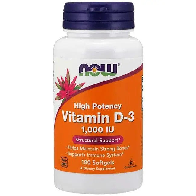 Vitamina D-3 1000IU (180 Cápsulas) - Now Foods - iPUMP Suplementos