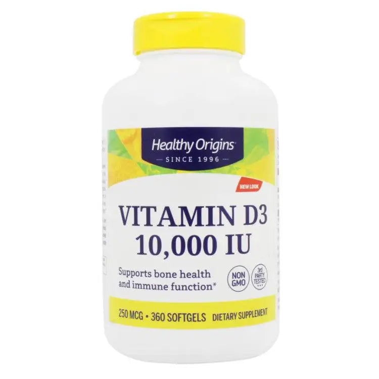 Vitamina D3 10.000 IU (360 softgels) - Healthy Origins - iPUMP Suplementos