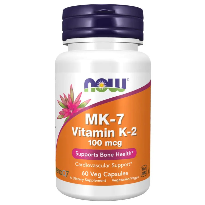 Vitamina MK-7 K-2 100mcg (60) - Now Foods