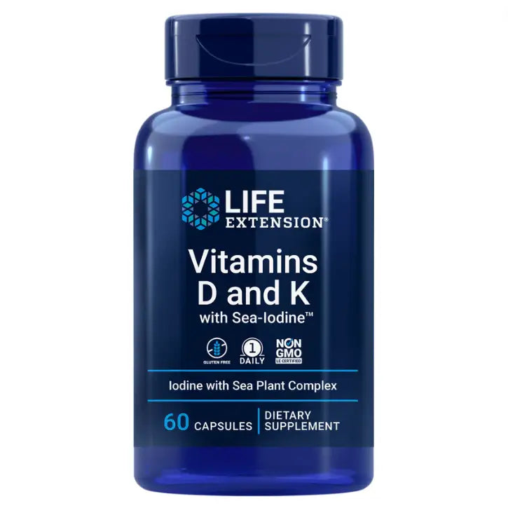 Vitamins D and K with Sea Iodine (60) - Life Extension